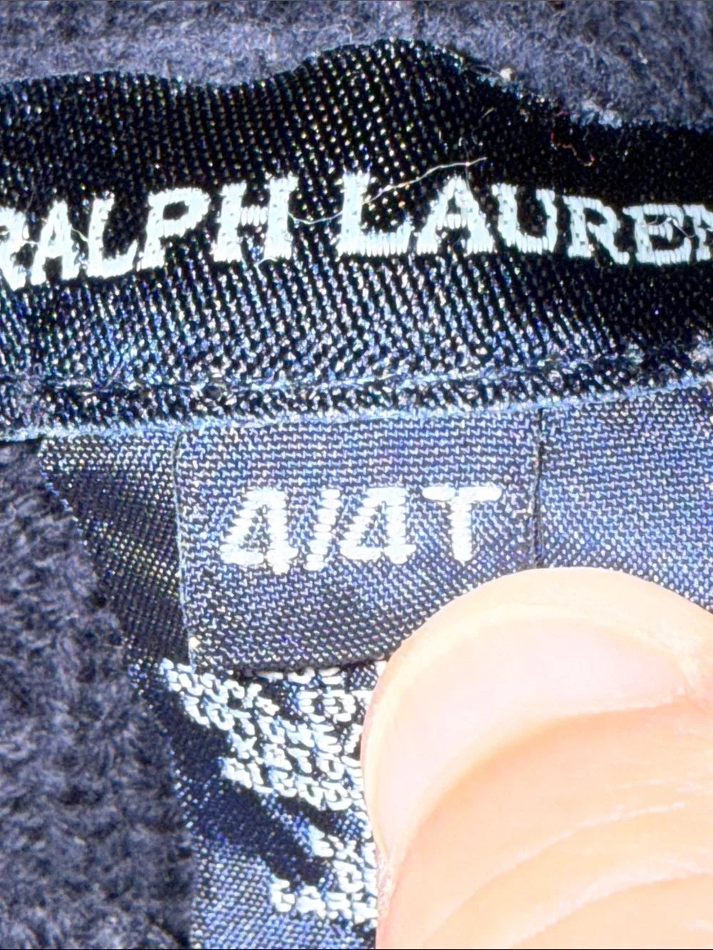 🐎 Ralph Lauren Navy Cable-Knit Sweater with Pink Pony Detail 4/4T